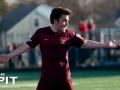 Detroit City FC Midfielder David Edwardson (18) projects anger at a referee during a scrimmage match against Saginaw Valley on April 19, 2014 at Hurley Field. Brian Quintos / The Pit: SE