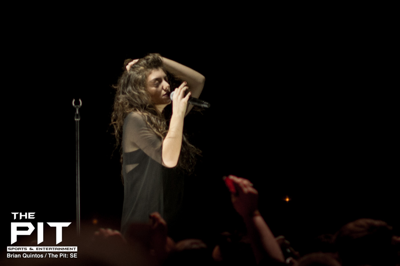 Lorde performing at The Fillmore Detroit in Detroit, Michigan, March 16, 2014.