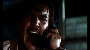 "Where's my pizza?!" Tom Atkins invoking his 30-minute guarantee in Halloween 3: Season of the Witch. Photo/IMDb