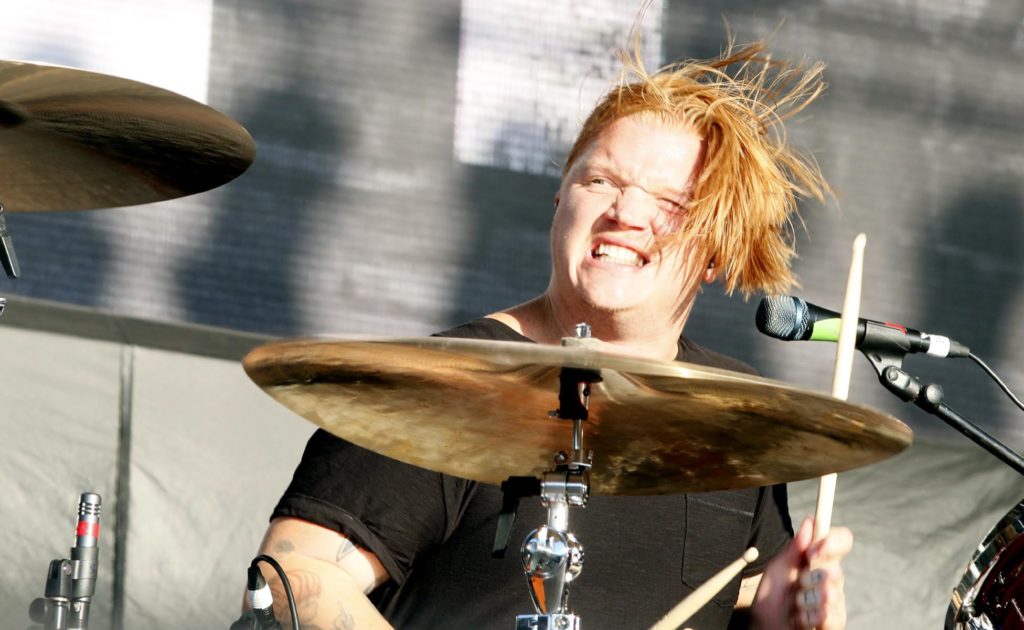 Aaron Gillespie, shown here drumming for Underoath during Riot Fest in 2016, released Out Of The Badlands last month, and it puts a new twist on old songs. Evan J. Thomas/The Pit
