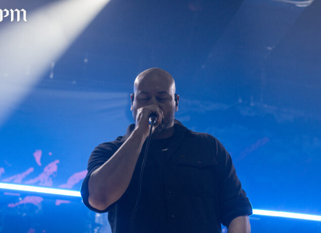 Poison The Well vocalist Jeff Moreira performs at Concord Music Hall in Chicago on Friday, April 3, 2026. (Damien Dennis/TPM)