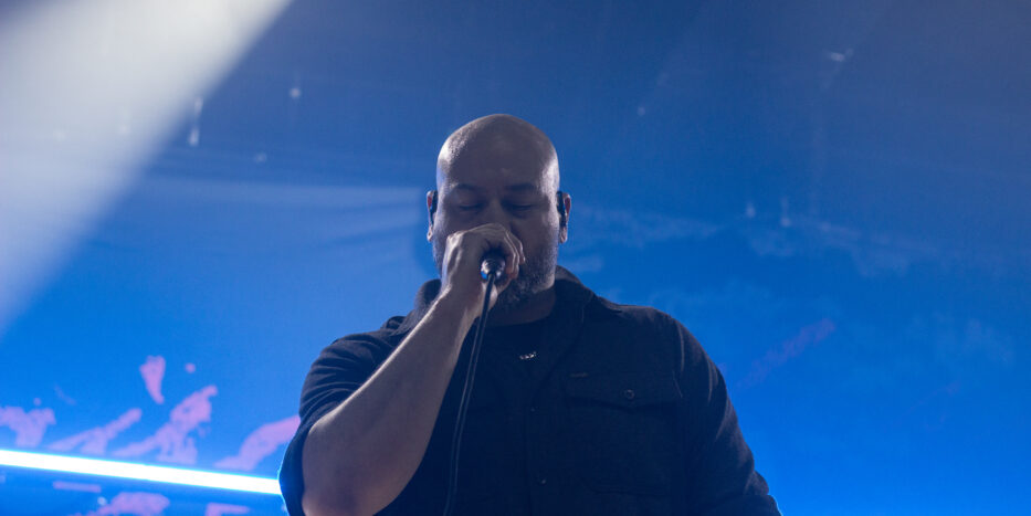 Poison The Well vocalist Jeff Moreira performs at Concord Music Hall in Chicago on Friday, April 3, 2026. (Damien Dennis/TPM)