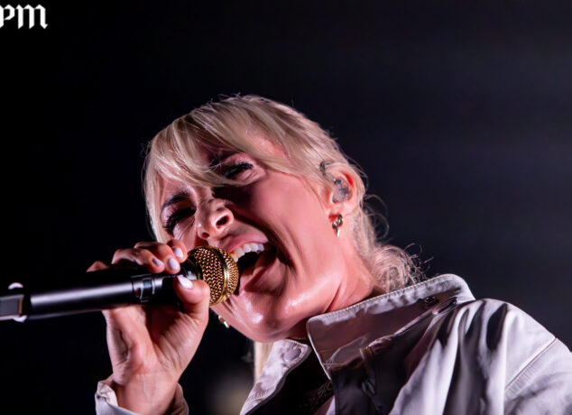 Vocalist Emily Haines of Metric performs at the Aragon Ballroom in Chicago on Friday, July 24, 2026. (Damien Dennis/TPM)