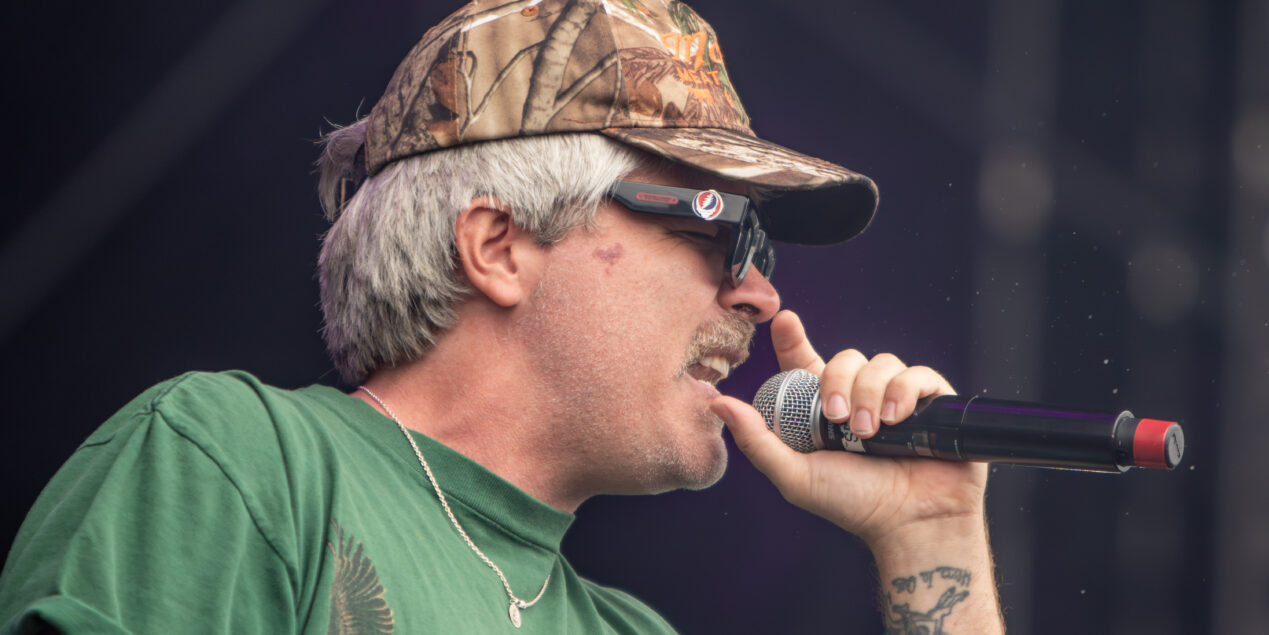 Sean Foreman, one half of 3OH!3, performs at Riot Fest. (Damien Dennis/TPM)