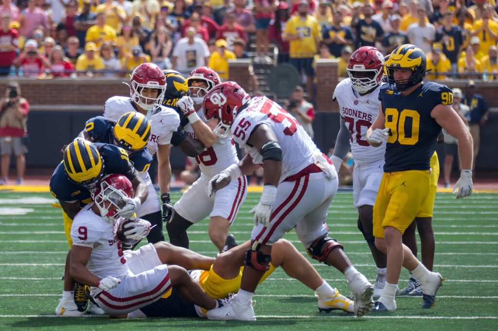 The Wolverines' defense held Oklahoma to just 289 yards of total offense in Saturday's victory. (Tony Patroske/TPM)